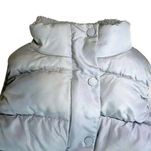 Little Bipsy Ice Gray Sherpa Lined puffer vest Outerwear Toddler 18 to 24 months - Picture 7 of 7
